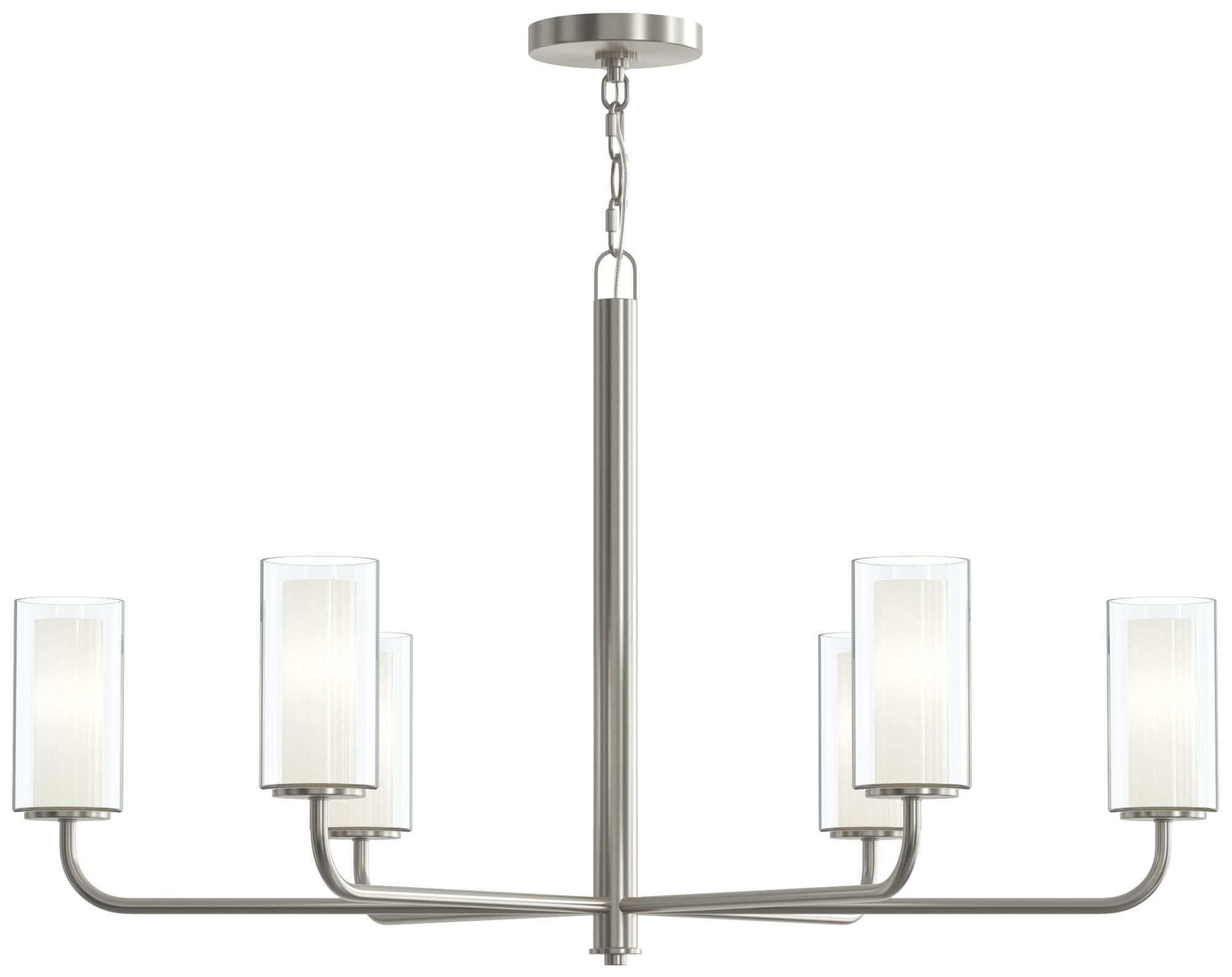 Mack Six-Light Chandelier with Layered Glass Shades