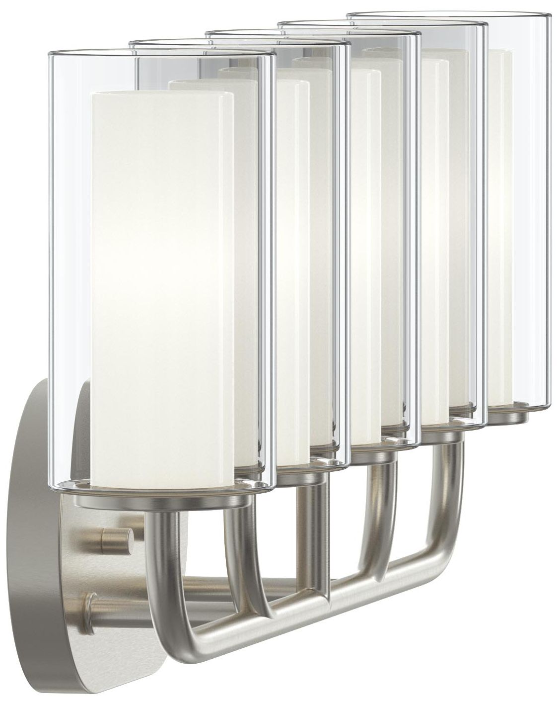 Mack Three-Light Vanity Light with Layered Glass Shades