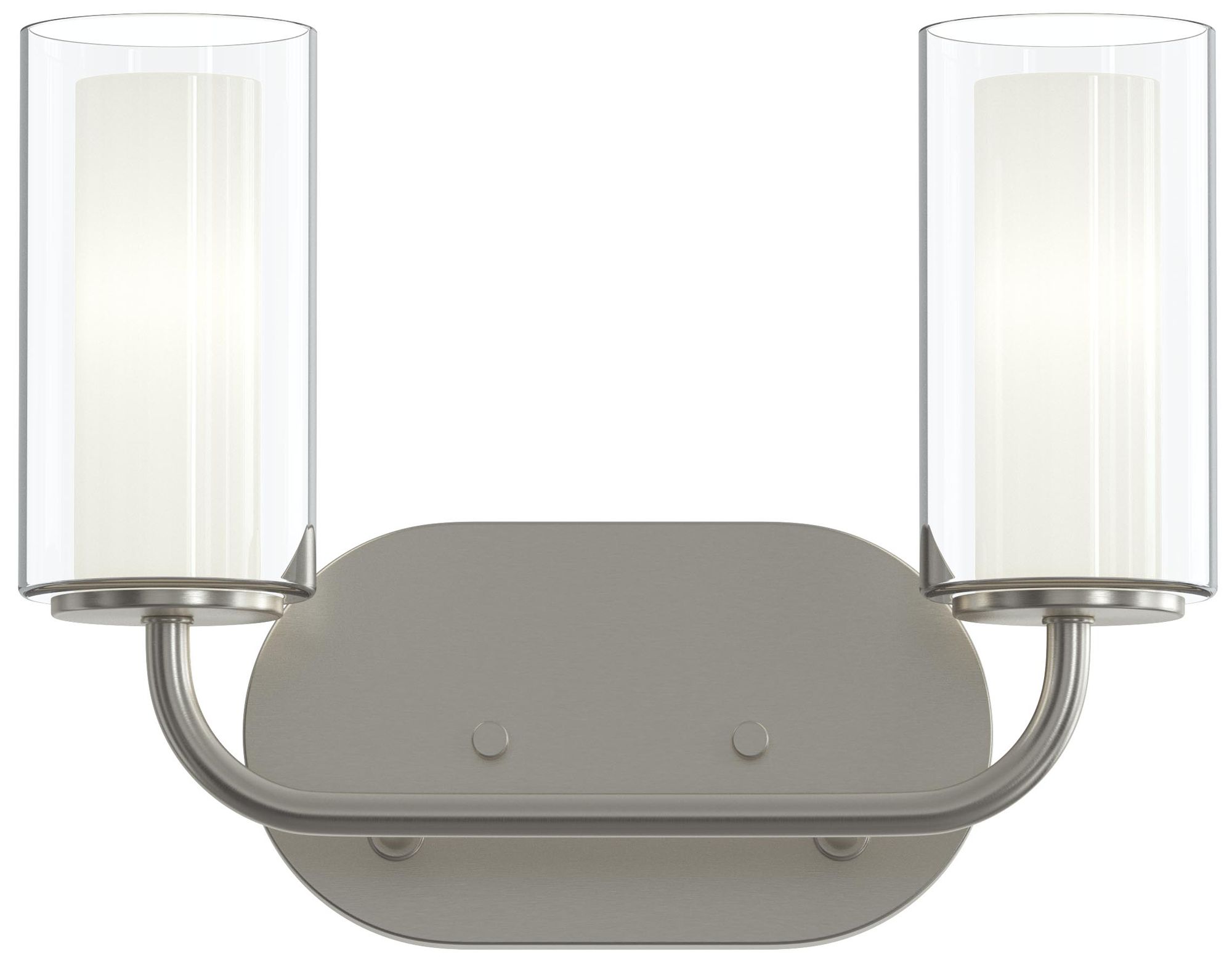 Image 7 Mack Two-Light Vanity Light with Layered Glass Shades more views