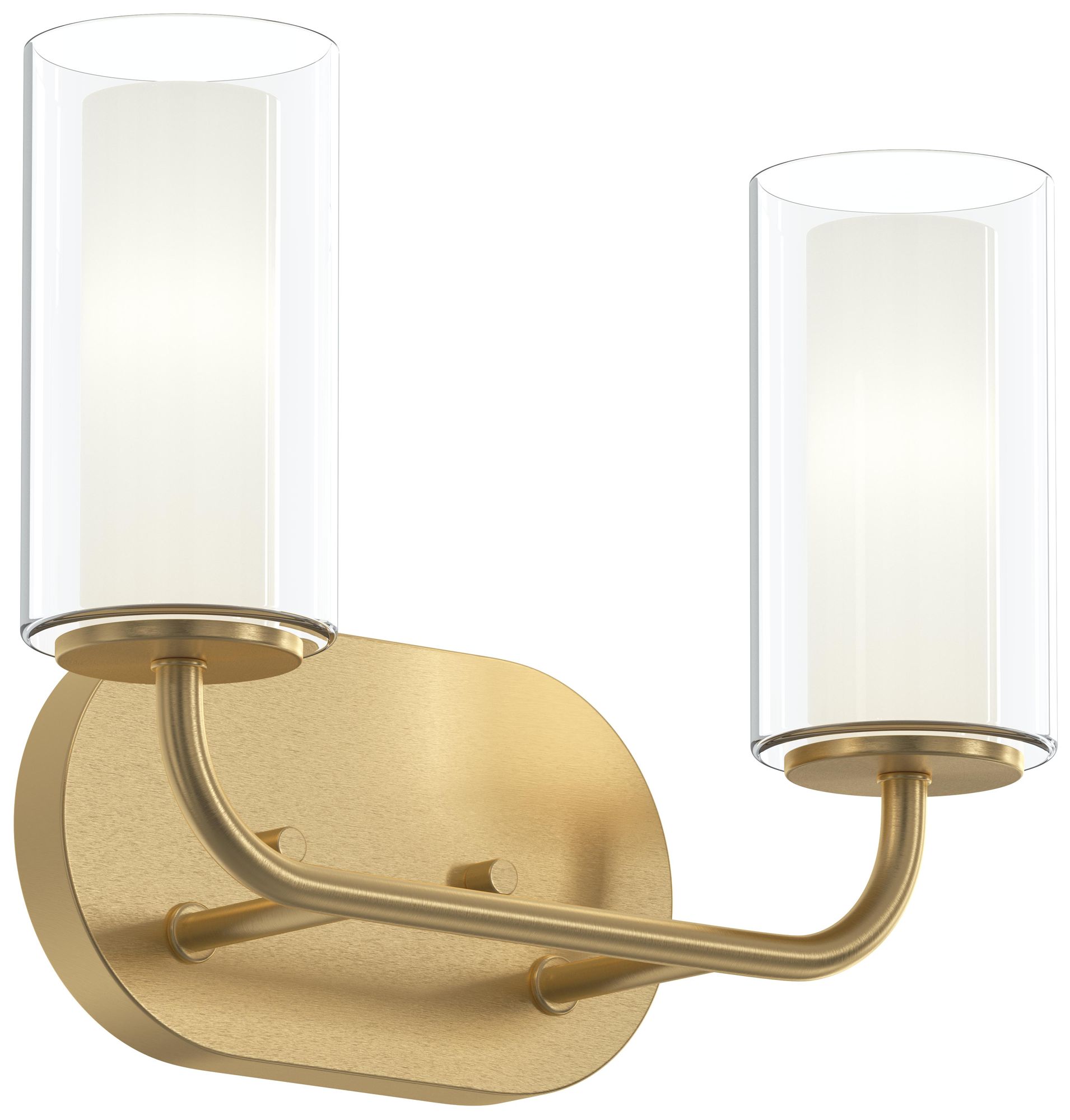 Mack Two-Light Vanity Light with Layered Glass Shades