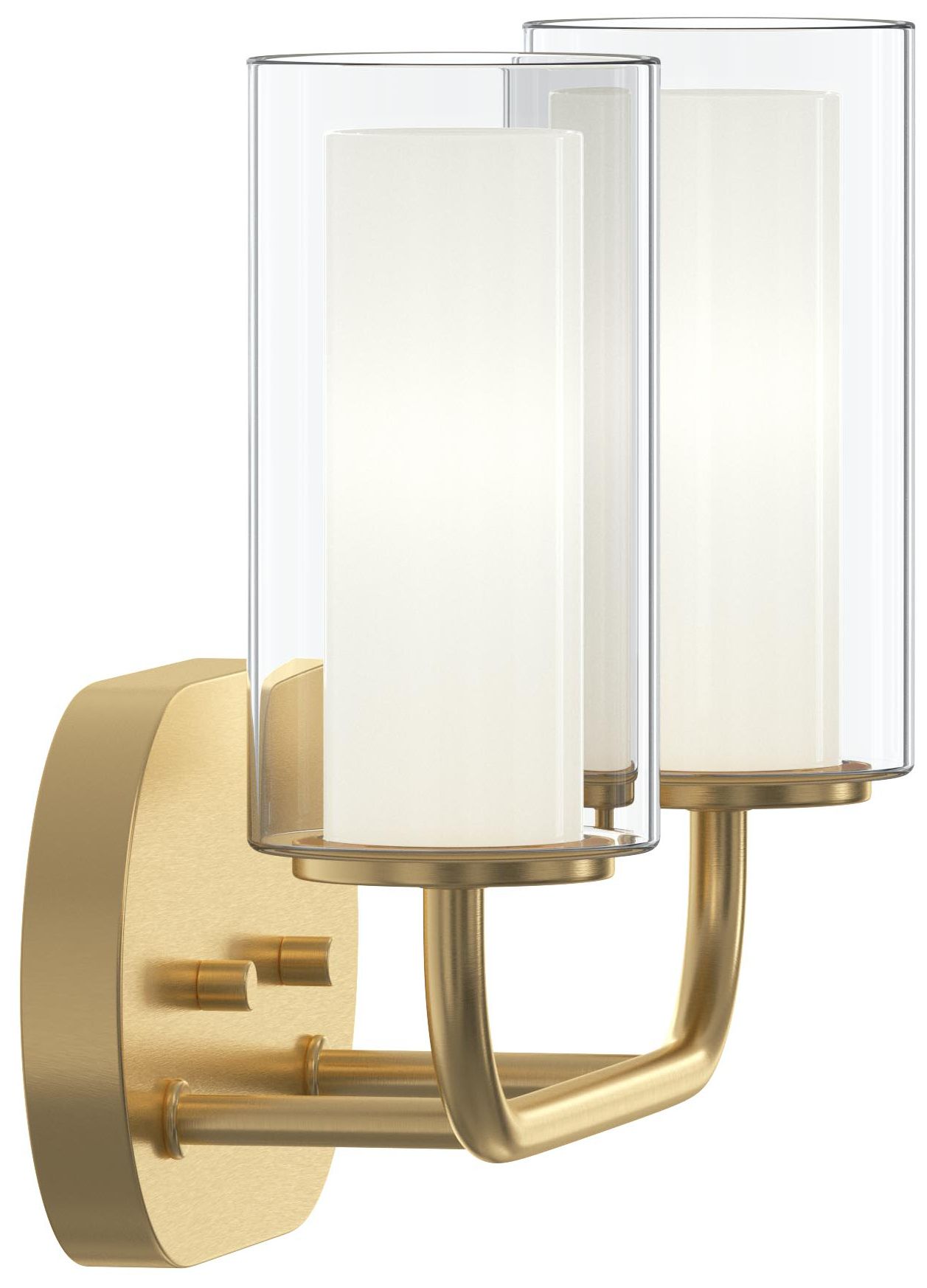 Mack Two-Light Vanity Light with Layered Glass Shades