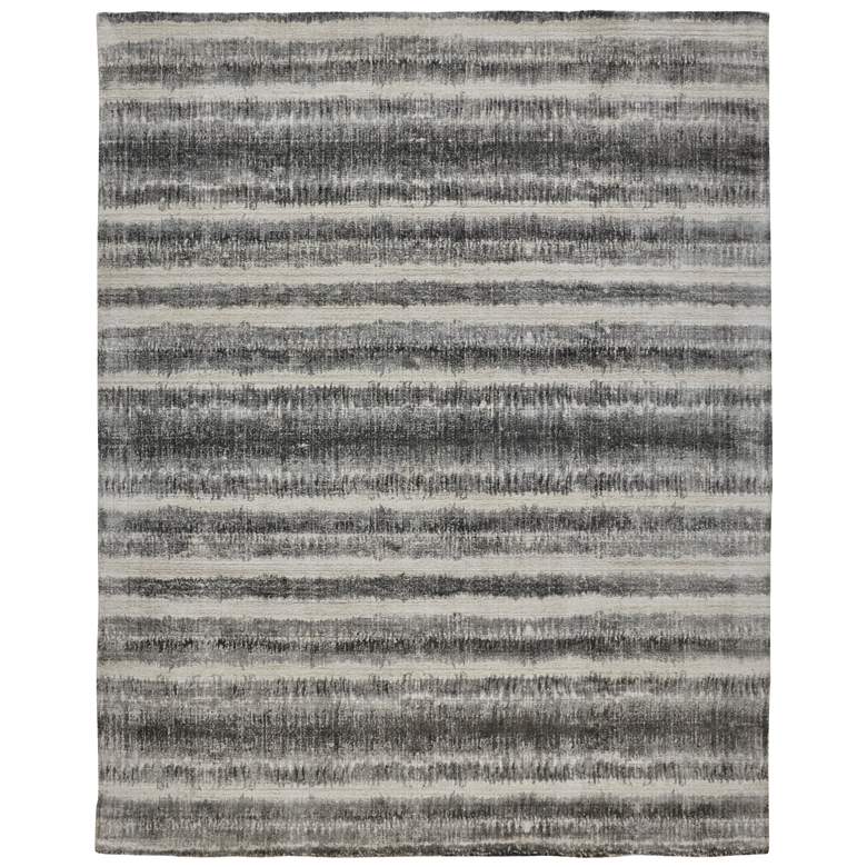 Image 1 Mackay Transitional Stripes Hand Woven Gray Area Rug 8824F