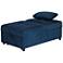 MacKinlay Navy Tufted Fabric Adjustable Storage Futon