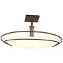 Mackintosh 23 1/2" Wide Bronze Ceiling Light w/ Opal Glass