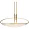 Mackintosh 32.5"W Modern Brass Standard Pendant w/ Opal Glass Shade