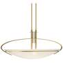 Mackintosh 32.5"W Modern Brass Standard Pendant w/ Opal Glass Shade