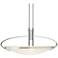 Mackintosh 32.5"W Sterling Standard Pendant With Opal Glass Shade