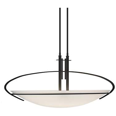 Mackintosh 32 1/2" Wide Black Pendant Light w/ Opal Glass