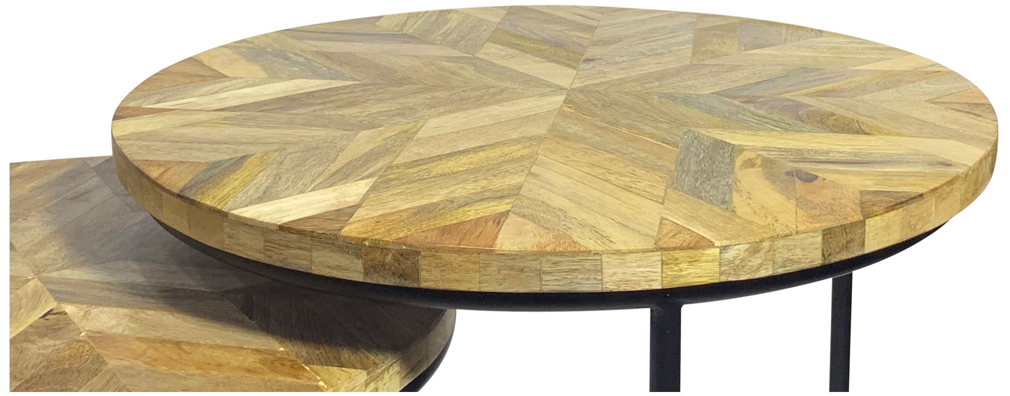 Image 4 Mackintosh Natural Inlay And Black Round Nesting Tables more views