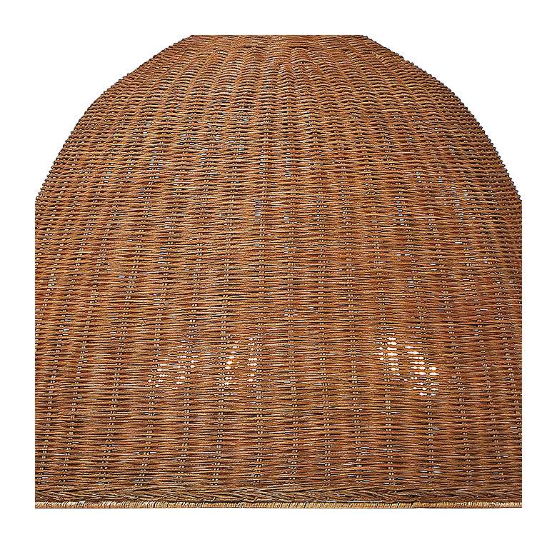 Image 2 Macra 23" Wide Dark Brown Wicker 3-Light Pendant more views