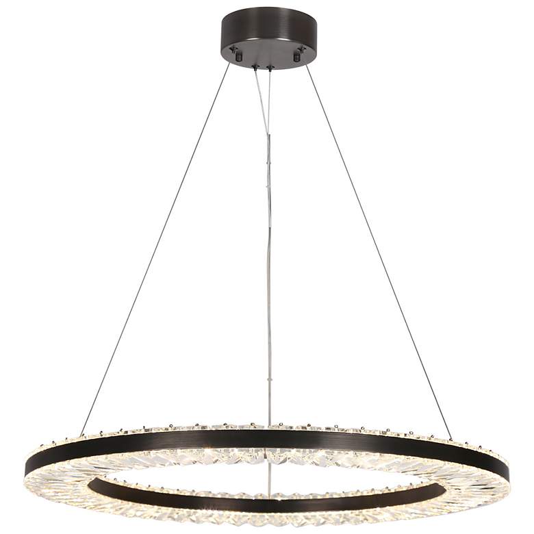 Image 1 Macrobotrys 23 1/2"W Plating Brass LED Ring Pendant Light