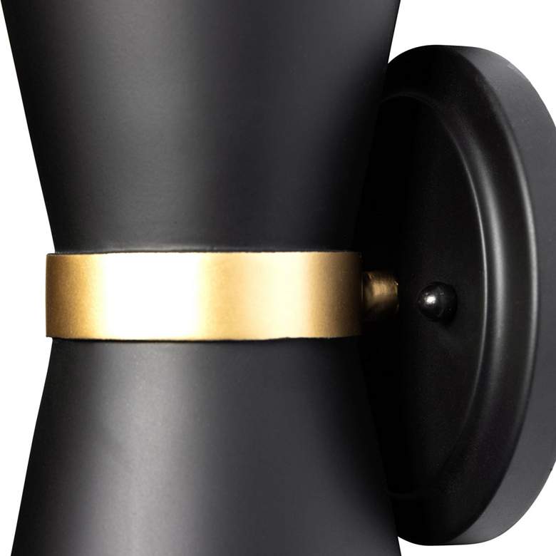 Image 2 Mad Hatter 2-Lt Sconce - Matte Black/French Gold more views