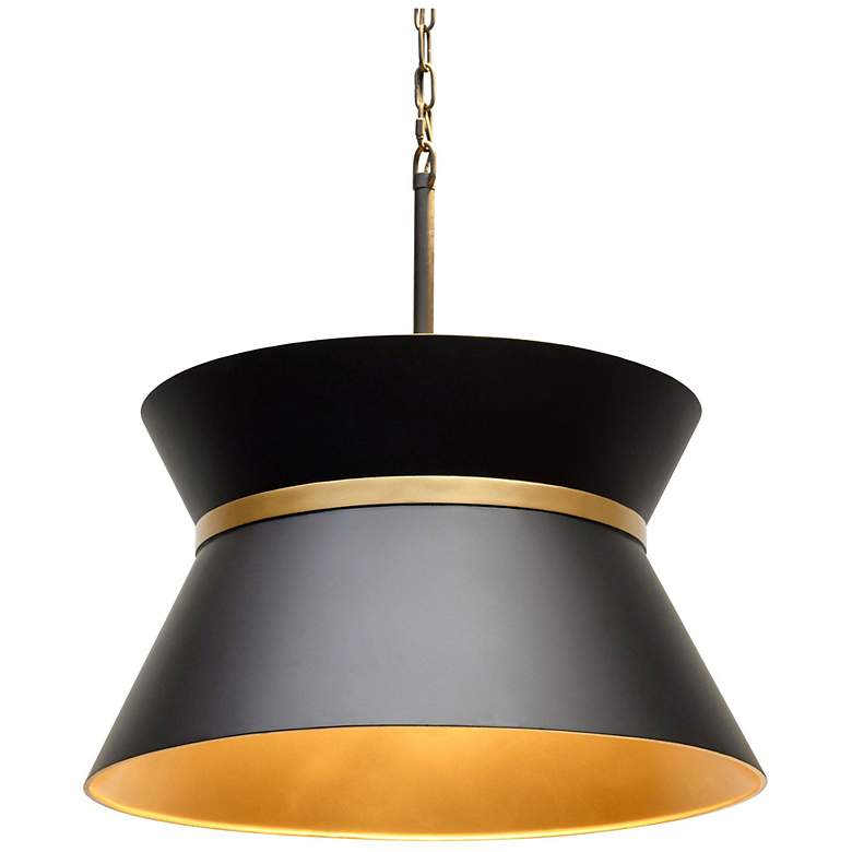 Image 2 Mad Hatter 4-Lt Pendant - Matte Black/French Gold