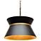 Mad Hatter 4-Lt Pendant - Matte Black/French Gold