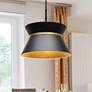 1_Mad Hatter 4-Lt Pendant - Matte Black/French Gold