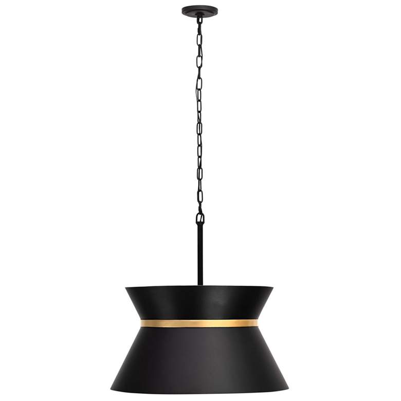 Image 3 Mad Hatter 4-Lt Pendant - Matte Black/French Gold more views