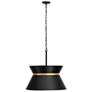 3_Mad Hatter 4-Lt Pendant - Matte Black/French Gold more views