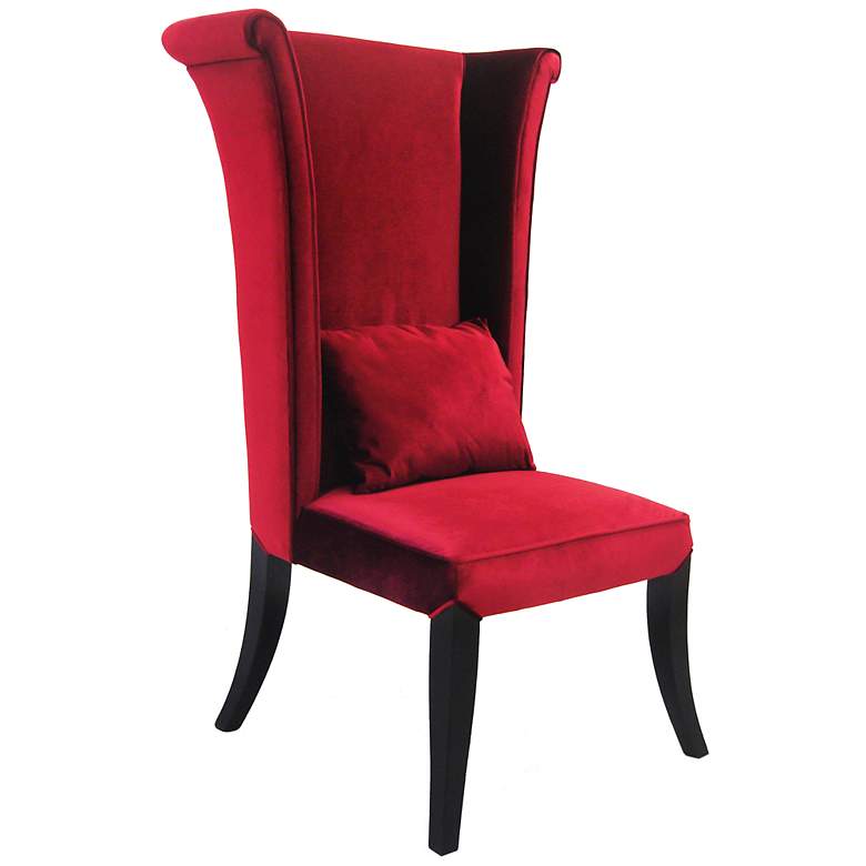 Image 1 Mad Hatter Red Velvet Dining Chair