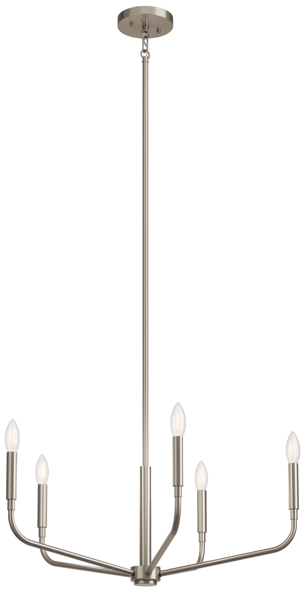 Madden 26 Inch 5 Light Chandelier in Brushed Nickel