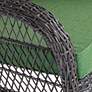 5_Madden 3-Piece Rattan Outdoor Green Rocking Chair Set With Coffee Table more views