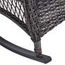6_Madden 3-Piece Rattan Outdoor Green Rocking Chair Set With Coffee Table more views
