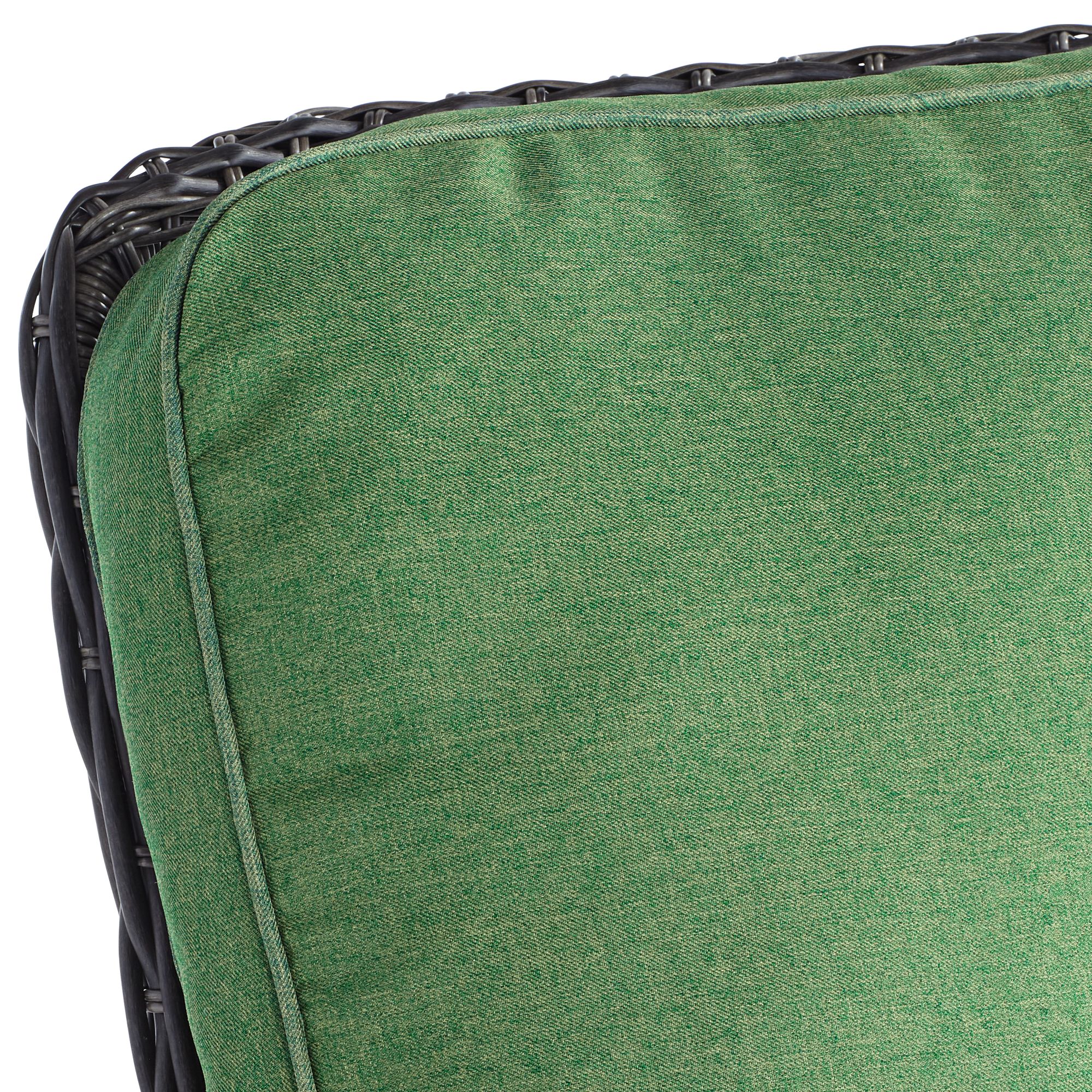 Image 4 Madden 3-Piece Rattan Outdoor Green Rocking Chair Set With Occasional Table more views