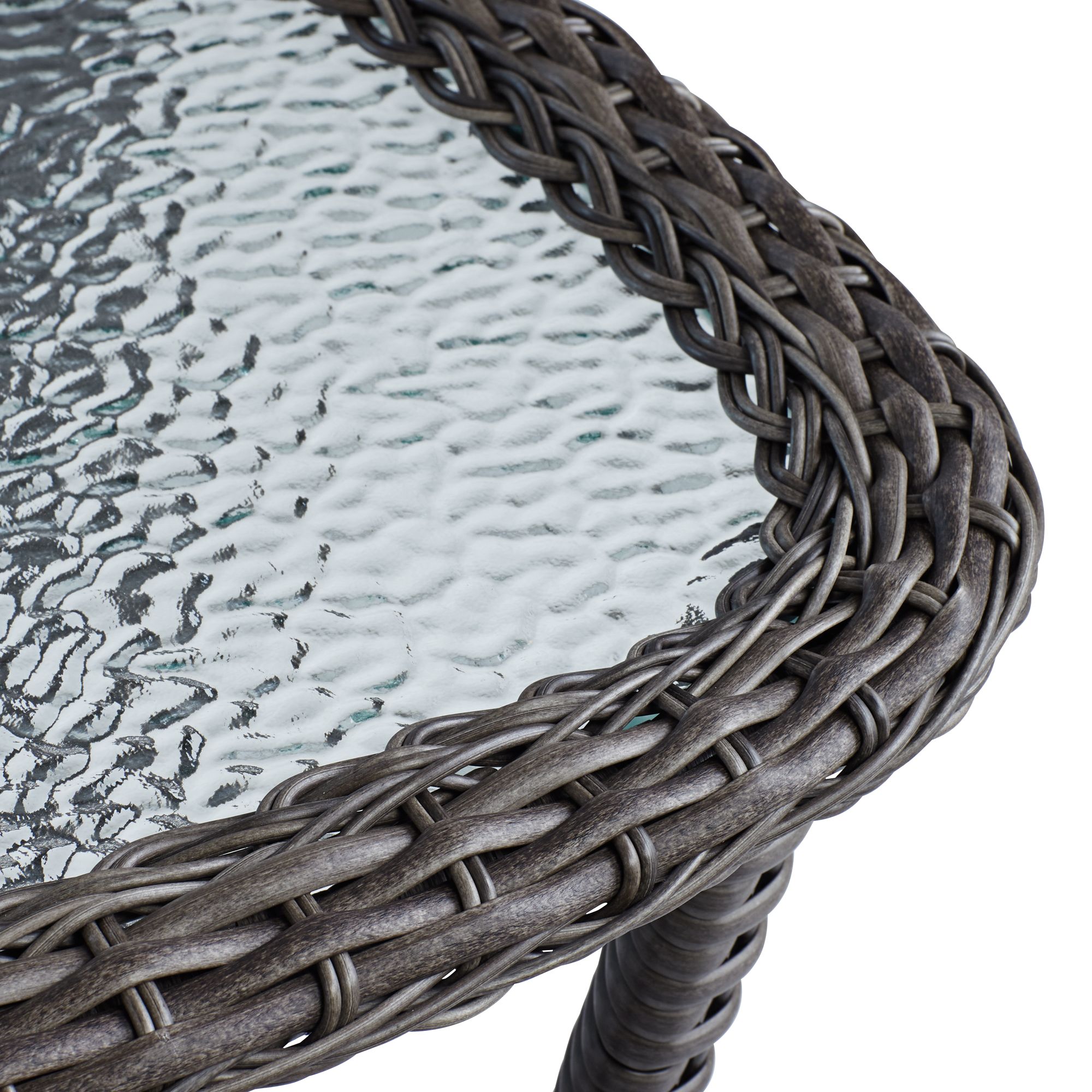 Image 7 Madden 3-Piece Rattan Outdoor Green Rocking Chair Set With Occasional Table more views