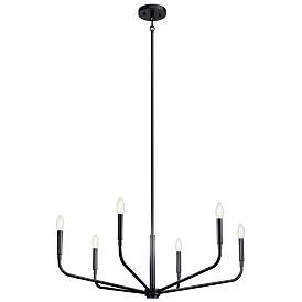 Image1 of Madden Black Chandelier 6Lt