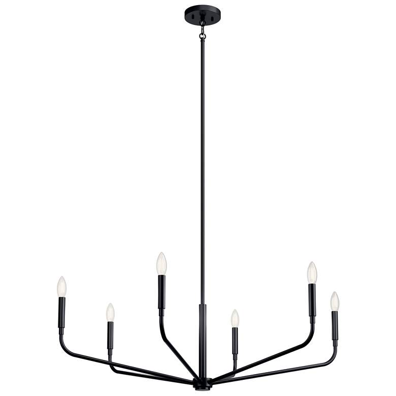 Image 1 Madden Black Chandelier 6Lt