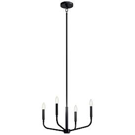 Image1 of Madden Black Chandelier/Semi Flush Mount 4Lt