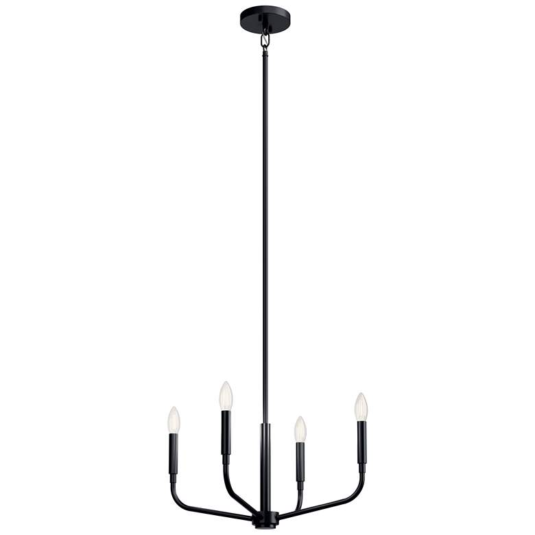 Image 1 Madden Black Chandelier/Semi Flush Mount 4Lt
