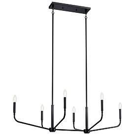 Image1 of Madden Black Linear Chandelier 6Lt