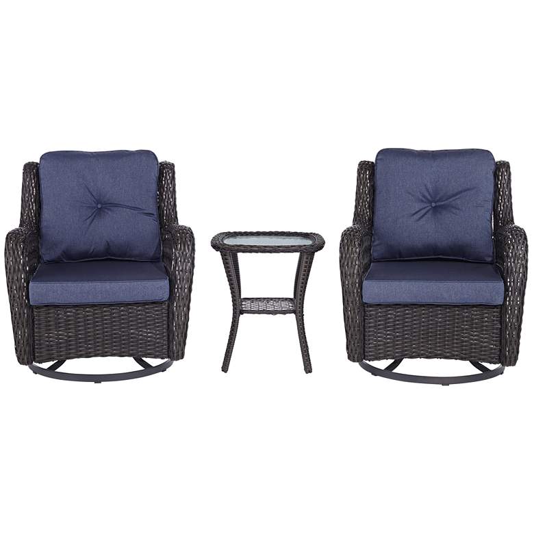 Image 7 Madden Blue 3-Piece Outdoor Seating Set more views