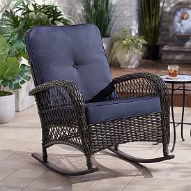 Image1 of Madden Blue Outdoor Rocking Chair