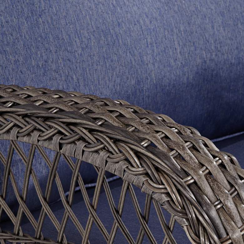 Image 4 Madden Blue Outdoor Rocking Chair more views