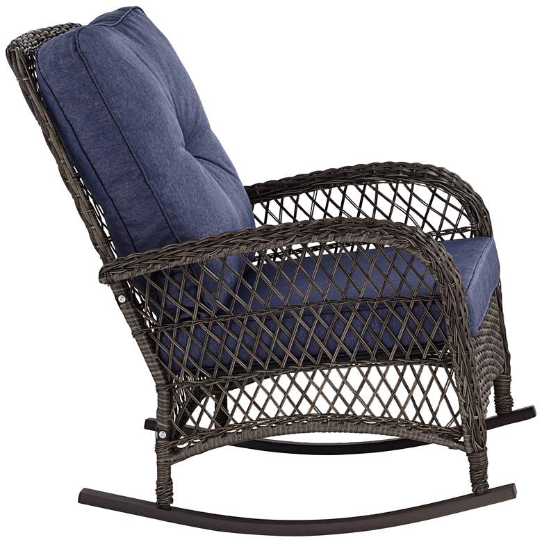 Image 7 Madden Blue Outdoor Rocking Chair more views