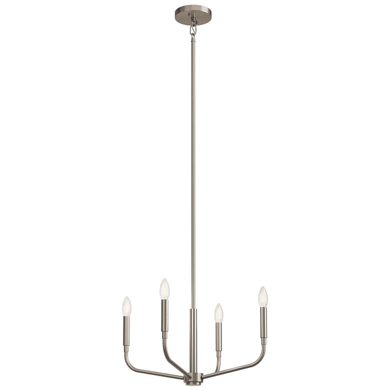 Image 1 Madden Brushed Nickel Chandelier/Semi Flush Mount 4Lt