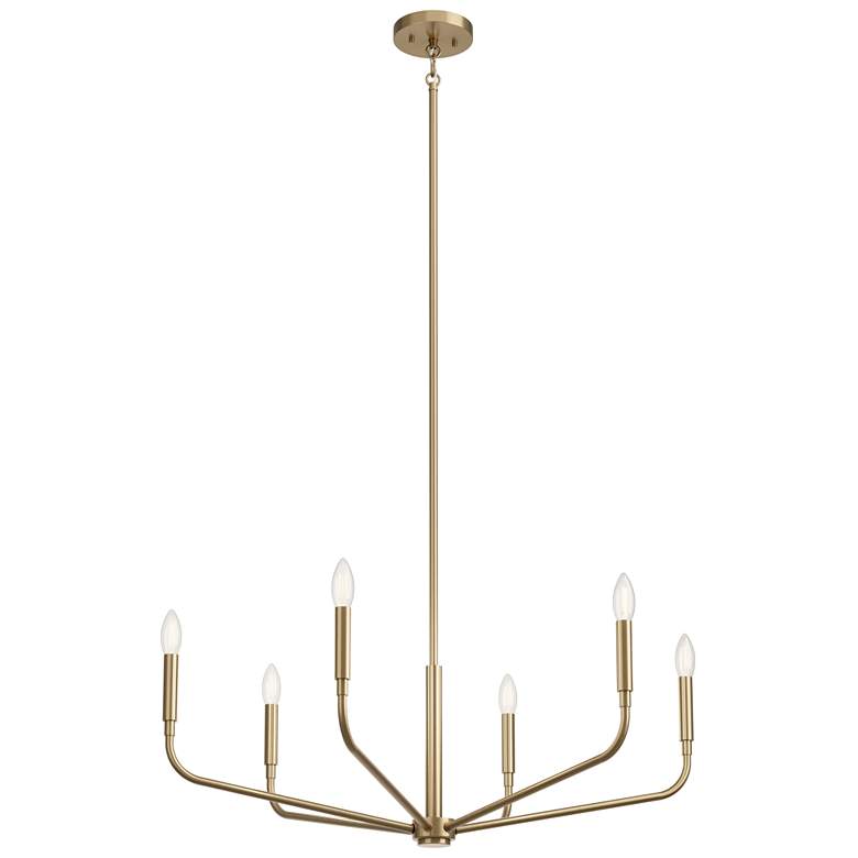 Image 1 Madden Champagne Bronze Chandelier 6Lt