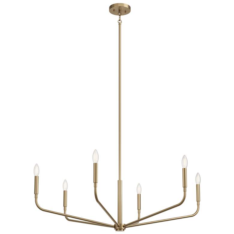 Image 1 Madden Champagne Bronze Chandelier 6Lt