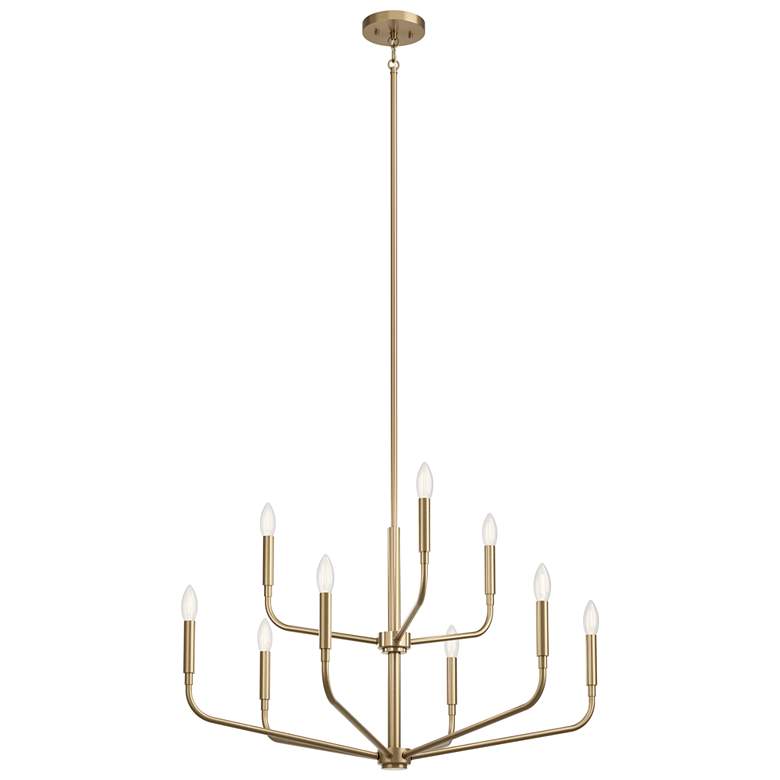 Image 1 Madden Champagne Bronze Chandelier 9Lt