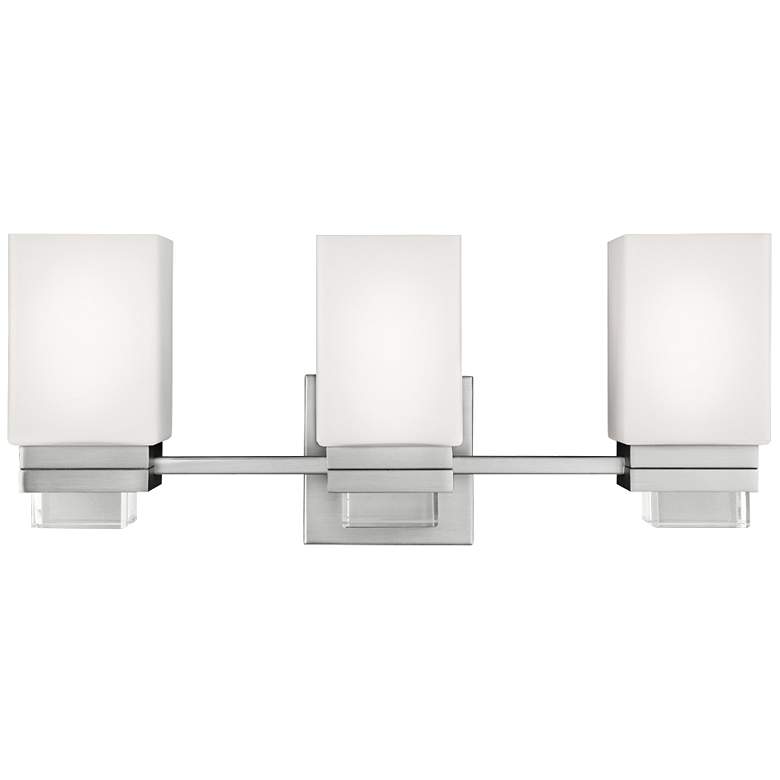 Image 1 Maddison 21 1/2" Wide Satin Nickel Bath Light