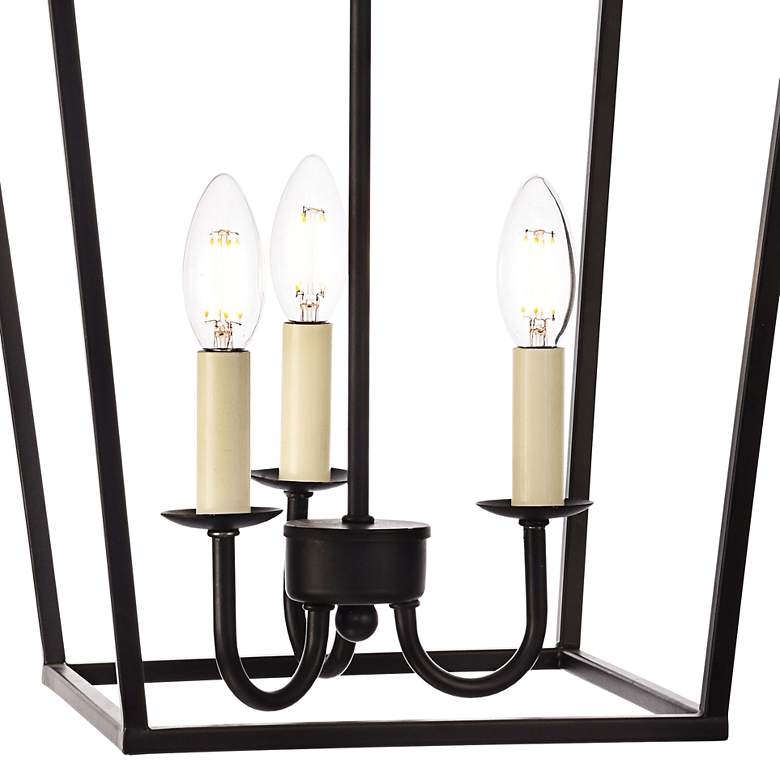 Image 4 Maddox 12 1/2" Wide Black 3-Light Pendant more views