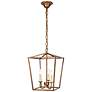 3_Maddox 12 1/2" Wide Vintage Gold 3-Light Lantern Pendant