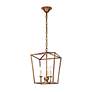 5_Maddox 12 1/2" Wide Vintage Gold 3-Light Lantern Pendant more views