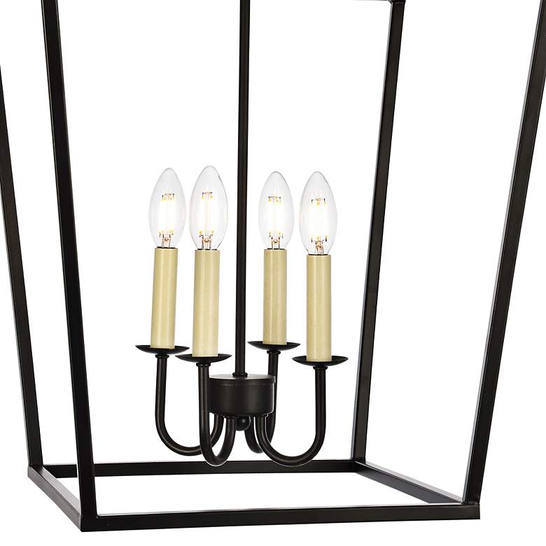 Image 4 Maddox 17" Wide Black 4-Light Lantern Pendant more views