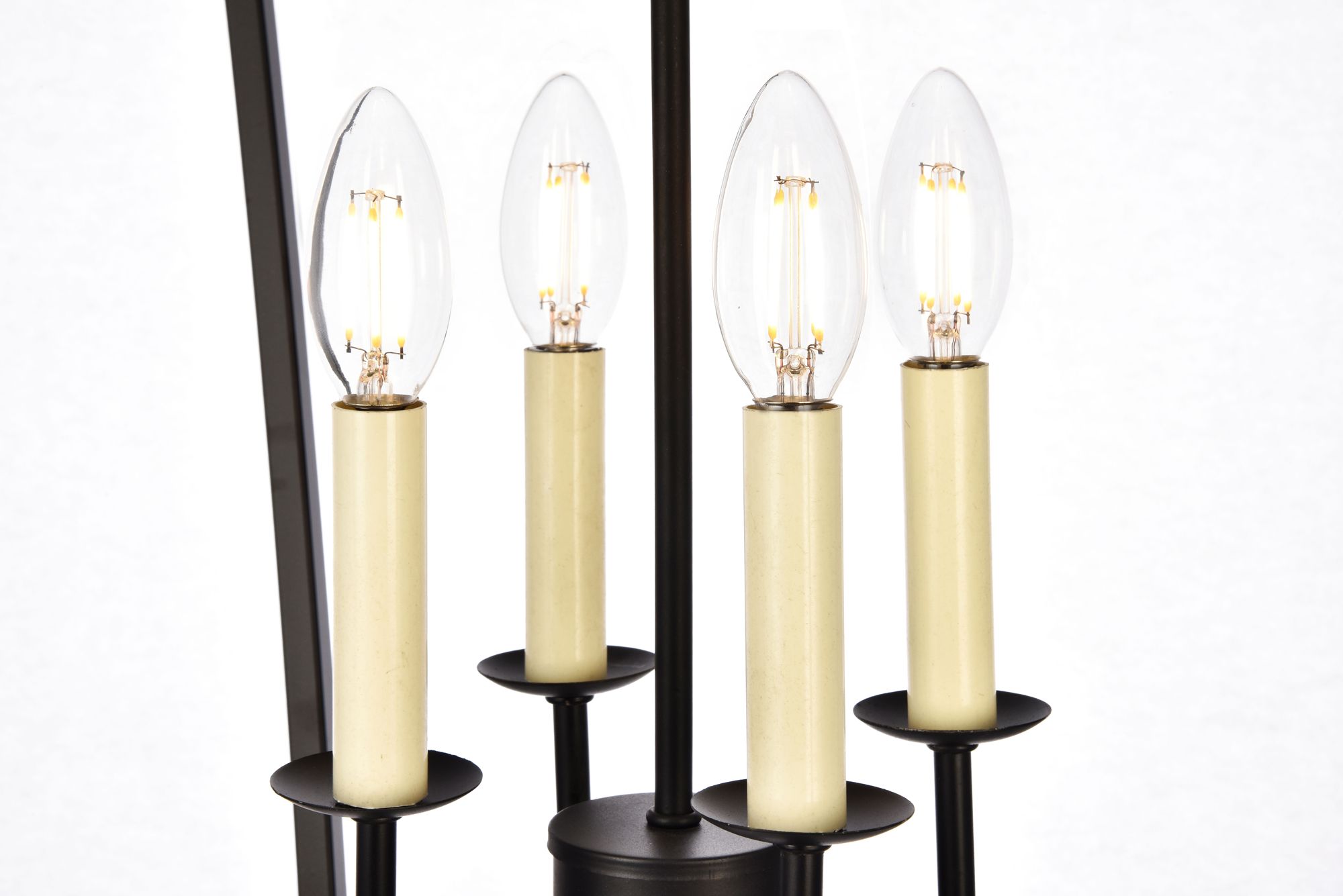 Maddox 17" Wide Black 4-Light Lantern Pendant in scene