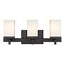2_Maddox 19 1/2" Wide 3-Light Vanity Light in Matte Black with Opal more views