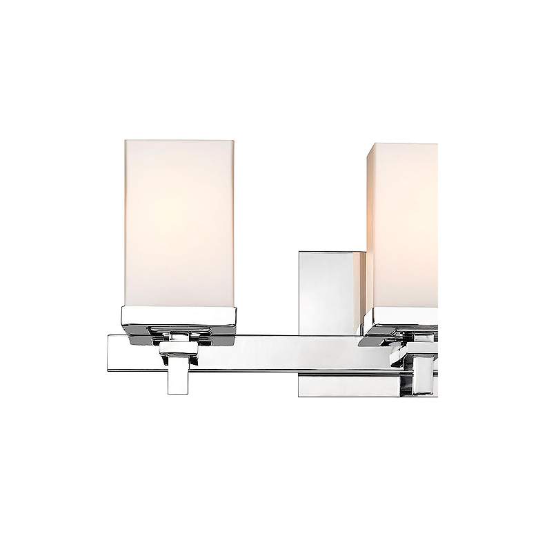 Image 2 Maddox 19 1/2" Wide Chrome 3-Light Bath Light with Opal more views