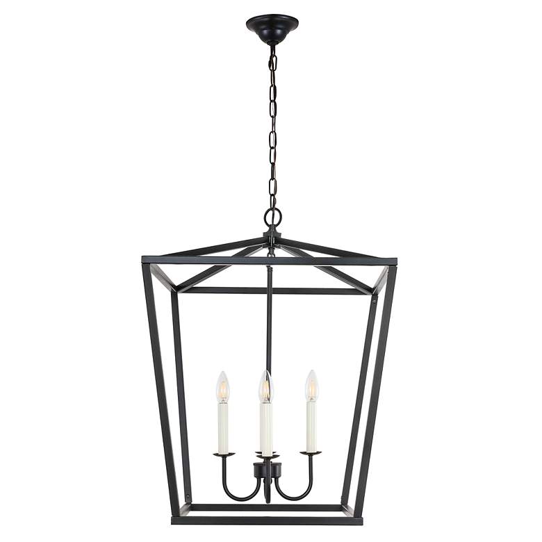 Image 5 Maddox 20" Wide Black Metal 4-Light Pendant more views