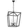 6_Maddox 20" Wide Black Metal 4-Light Pendant more views